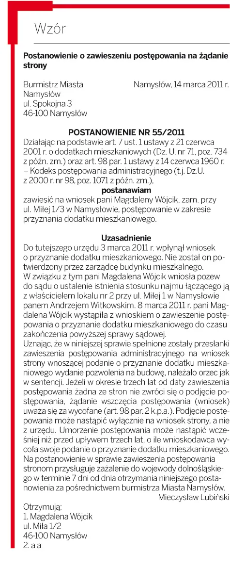 Niepodjęte postępowanie należy umorzyć