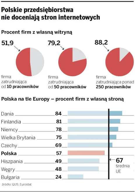 Tylko połowa polskich firm ma własną stronę www