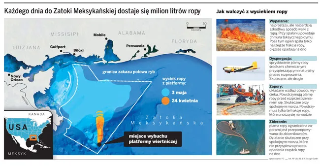 Każdego dnia do Zatoki Meksykańskiej dostaje się milion litrów ropy, jak walczyć z wyciekiem