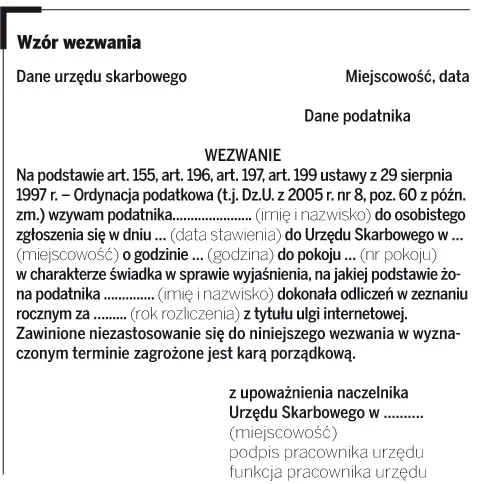 Co zrobić z pismem z urzędu skarbowego