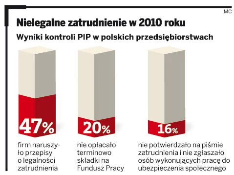 Nielegalne zatrudnienie w 2010 roku