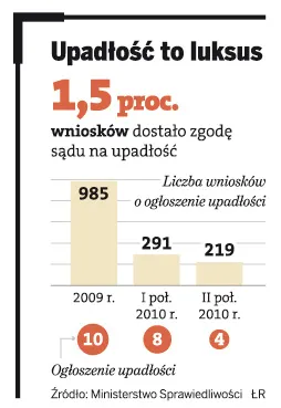 Ustawa upadłościowa to bubel: zadłużeni nie potrafią upaść
