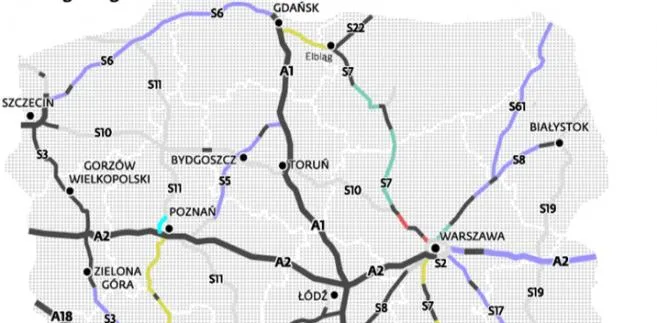 Mapa rządowego planu drogowego do 2015 roku. Które trasy nie powstaną?