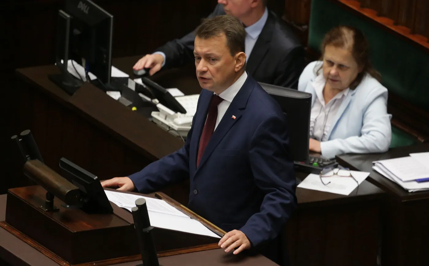 Błaszczak o słowach Schetyny: Agresja zawsze jest dowodem słabości