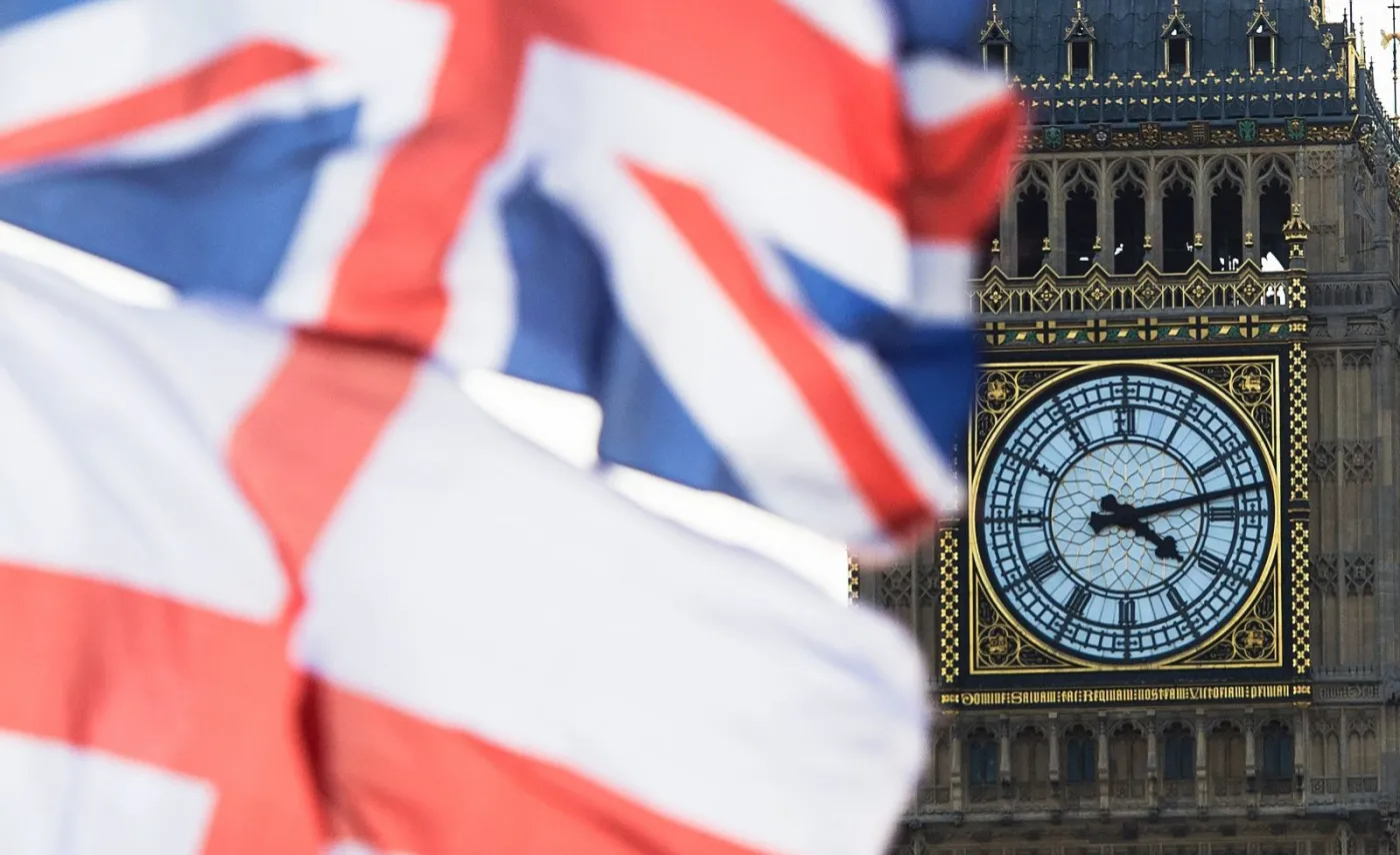 Big Ben i brytyjska flaga