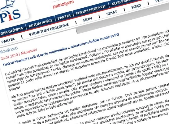 PiS: Tusk to cherlawy amator lodów