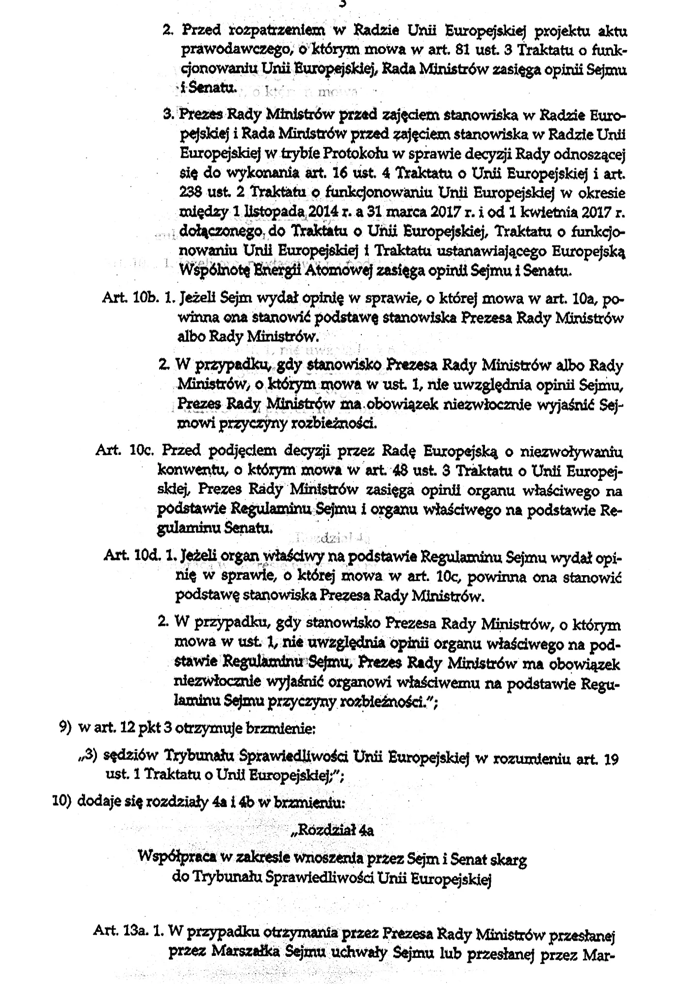 Projekt nowelizacji ustawy kompetencyjnej