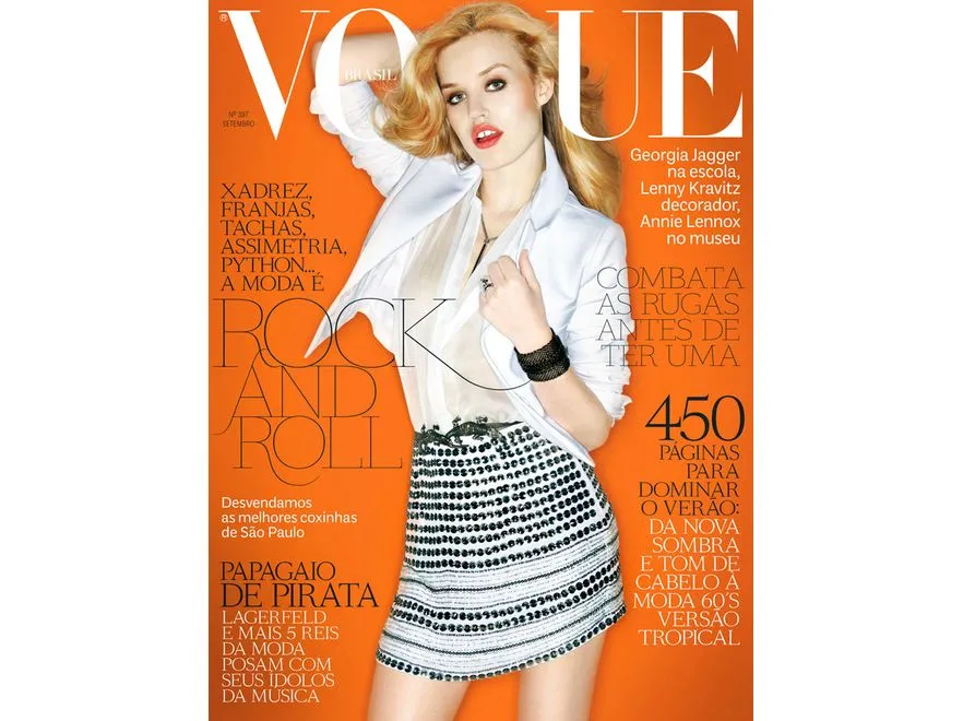 Georgia May Jagger na okładce "Vogue". Źródło: Vogue Brasill