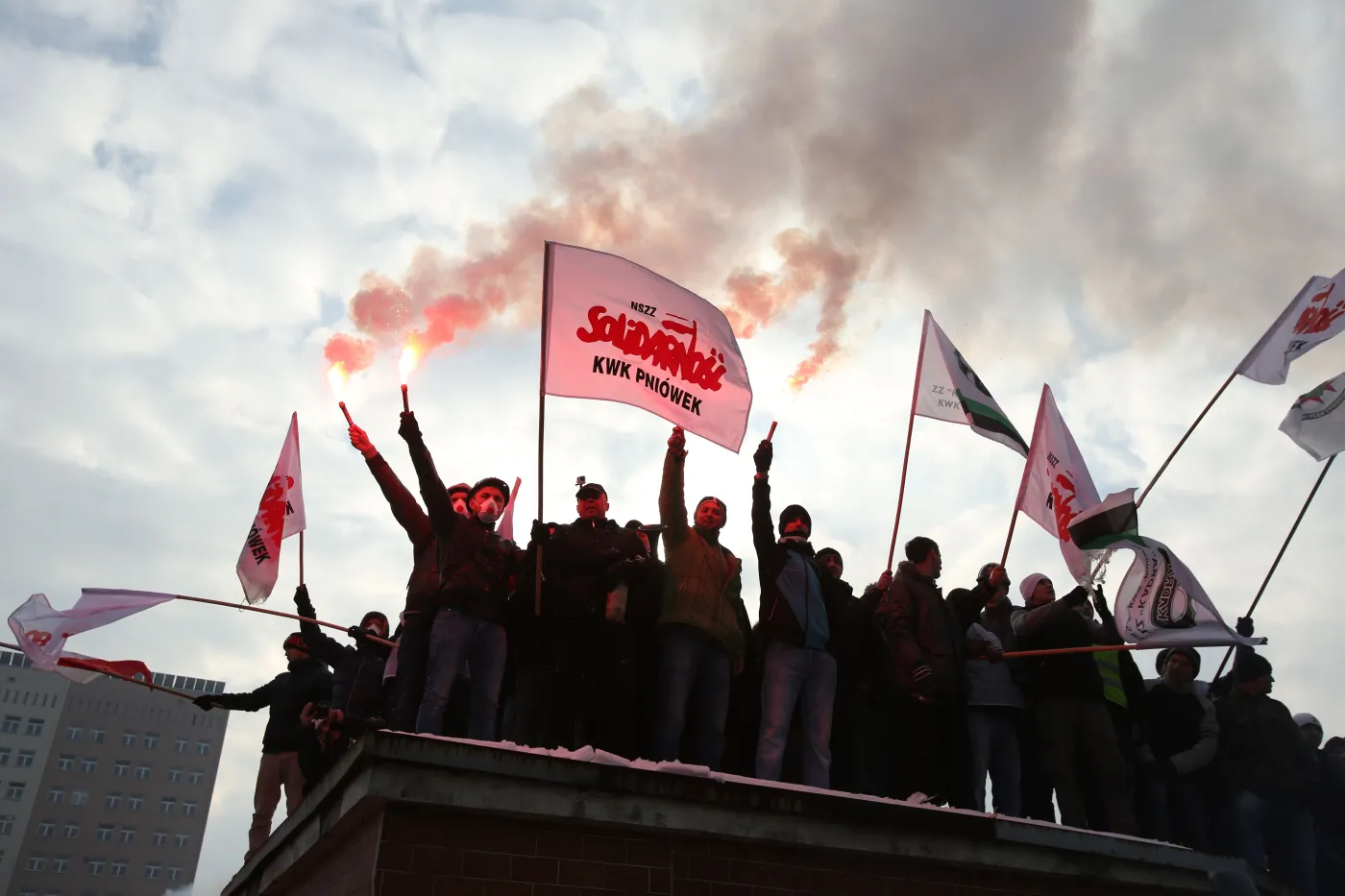 Protest związkowców