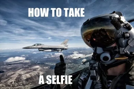 Selfie z odrzutowca