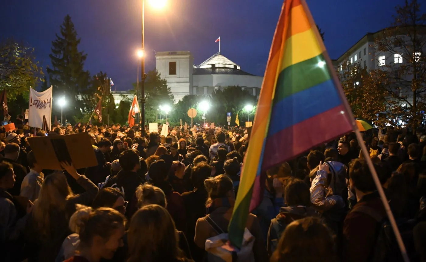 Protest pod Sejmem