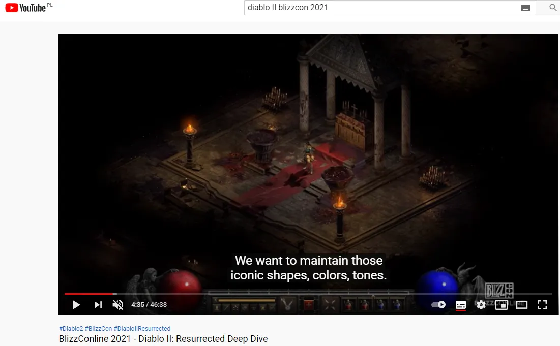 BlizzCon 2021: Diablo II Ressurected, czyli kultowa gra w odświeżonej formie