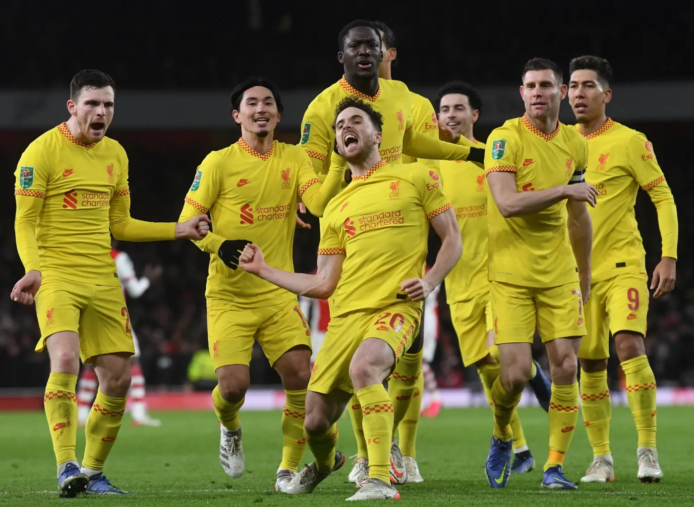 Diogo Jota bohaterem wieczoru. Liverpool w finale Carabao Cup