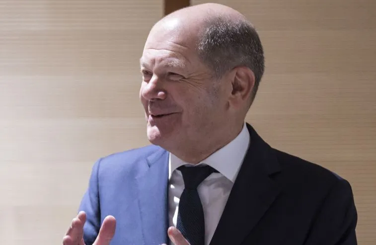 Olaf Scholz w Davos