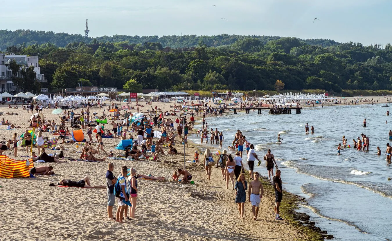 Wakacje. Plaża, Sopot