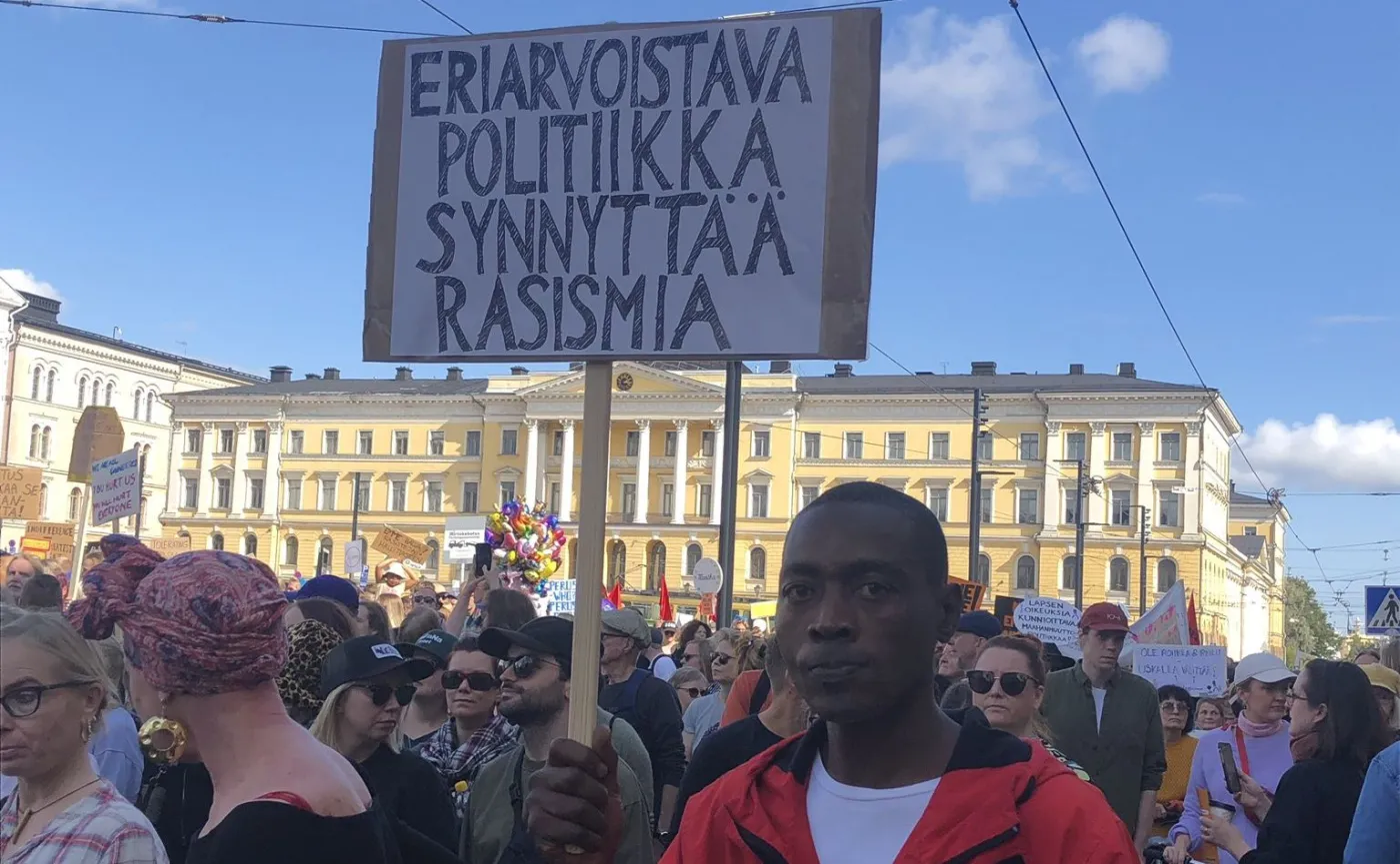 Protest w Helsinkach