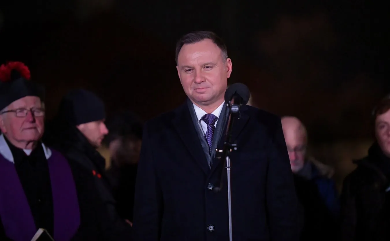 Andrzej Duda na pl. Piłsudskiego w Warszawie