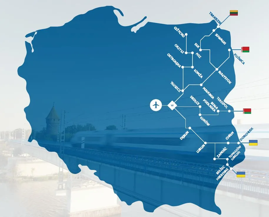 CPK zleciło studium wykonalności dla linii kolejowej Ostrołęka-Łomża-Giżycko