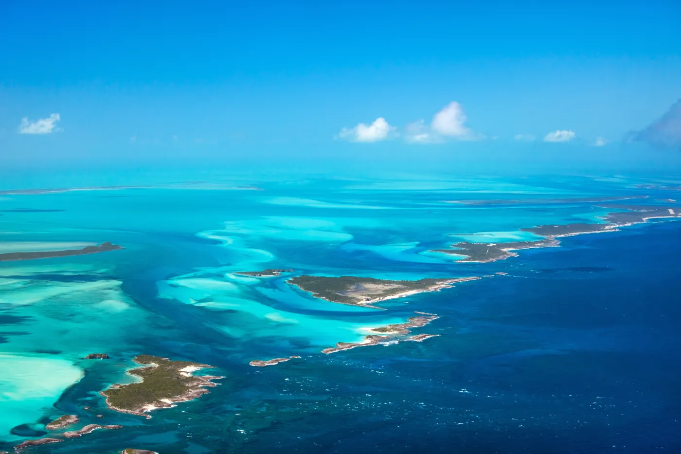 Bahamy wyspy Bahama Beautiful,View,Of,Bahamas,Islands,From,Above