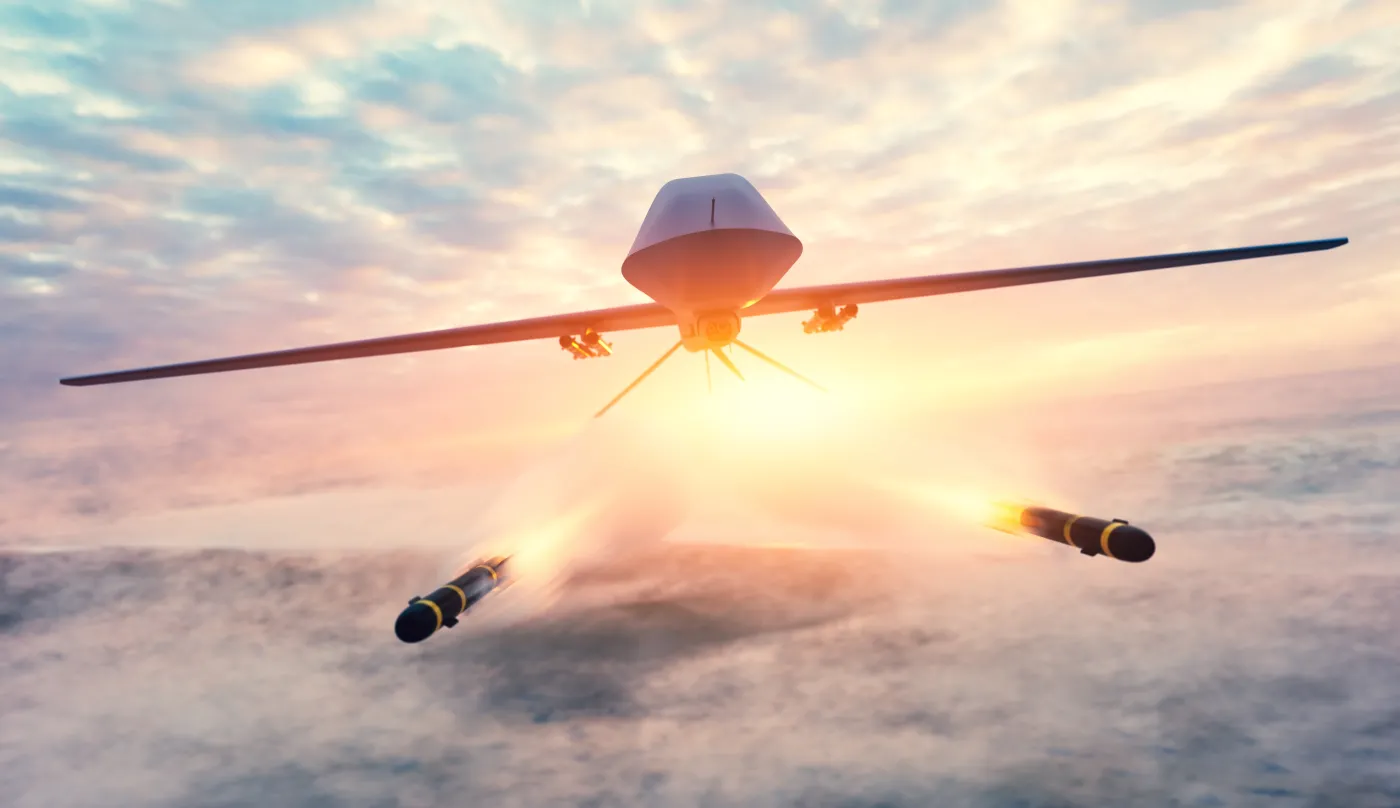 Military,Combat,Drone,Uav,Launching,Missiles,3d,Render