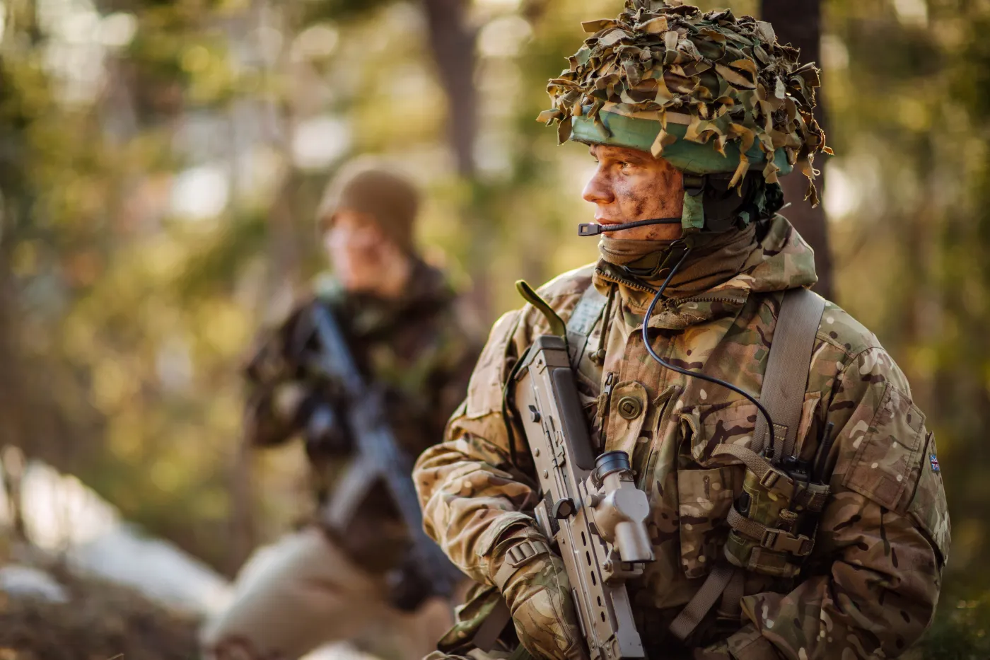 British,Special,Forces,Soldier,With,Weapon,Take,Part,In,Military