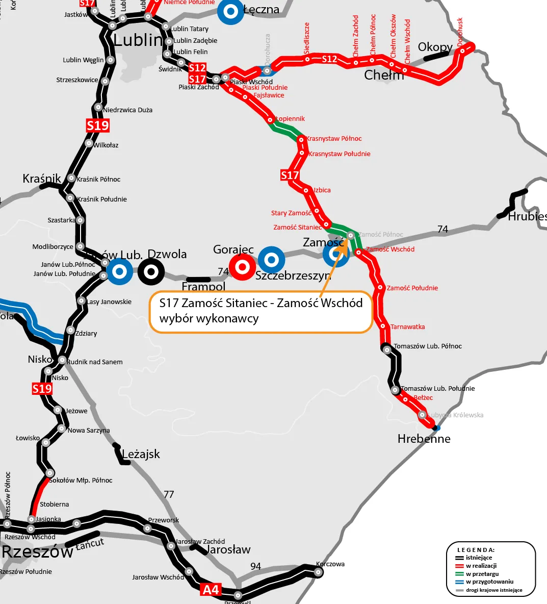 Mapa ogólna budowy S17