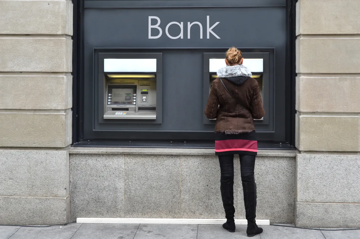 bank, bankomat, wypłata 