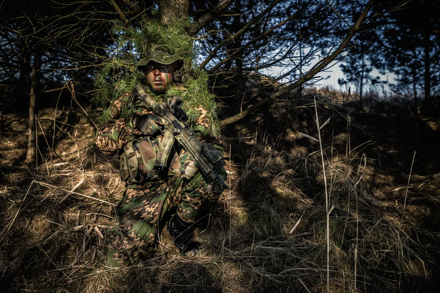 Soldier,In,Russian,Camouflage