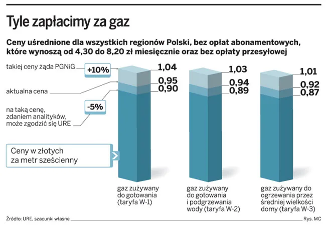 Jeśli ceny ropy spadną, gaz może potanieć o 5–10 proc.