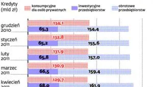 Osoby prywatne pożyczają mniej ni firmy