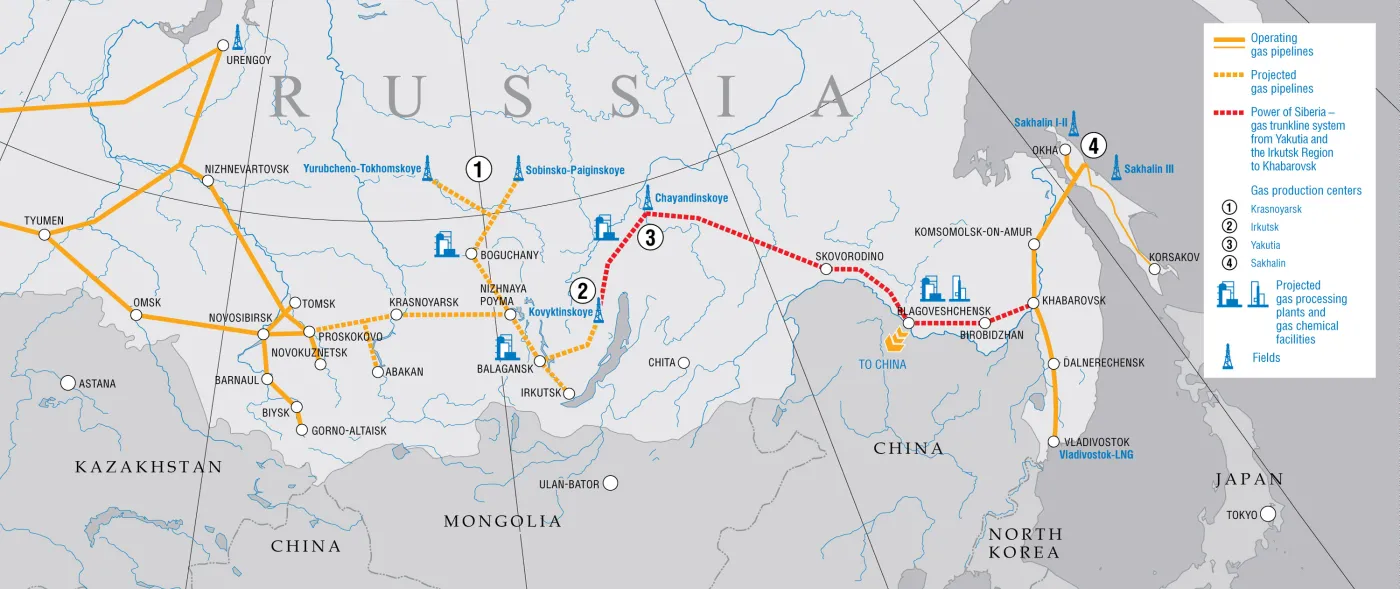 Chiny rozpoczęły budowę gazociągu "Siła Syberii". Rosja inwestuje w projekt 55 mld dolarów