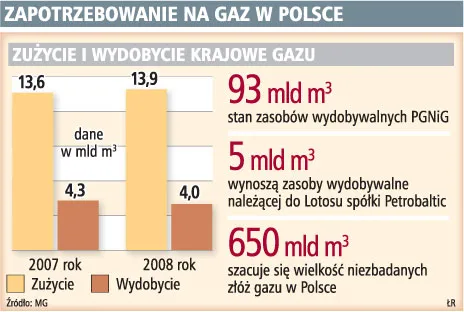 Za kilka lat mniej gazu z krajowych złóż