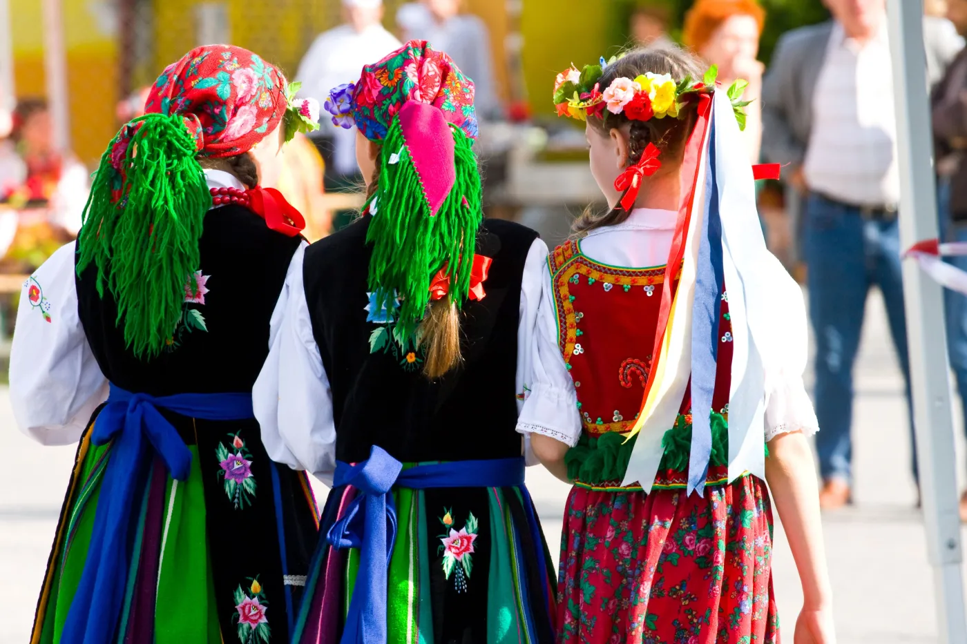 Polska, kobiety, strój ludowy