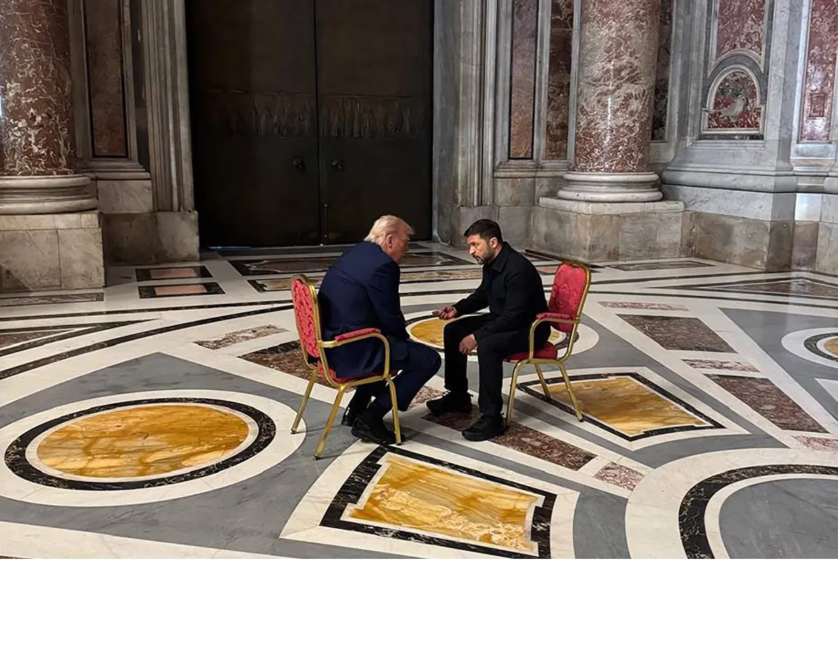 Trump i Zełenski w Watykanie