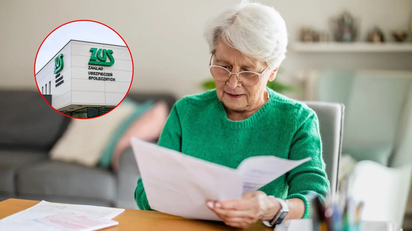 Seniorka czyta pismo od płatnych pośredników w sprawie świadczenia wspierającego z ZUS