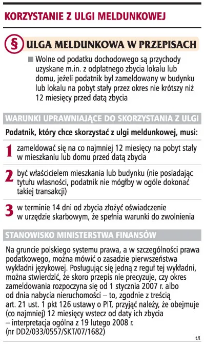 Wymeldowanie nie wpływa na ulgę