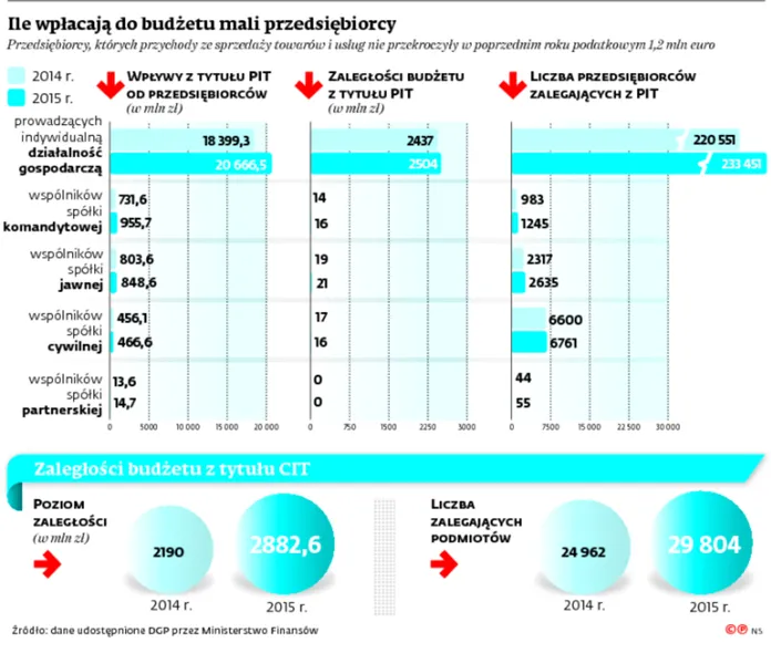 Budżet zarobił więcej na małych firmach
