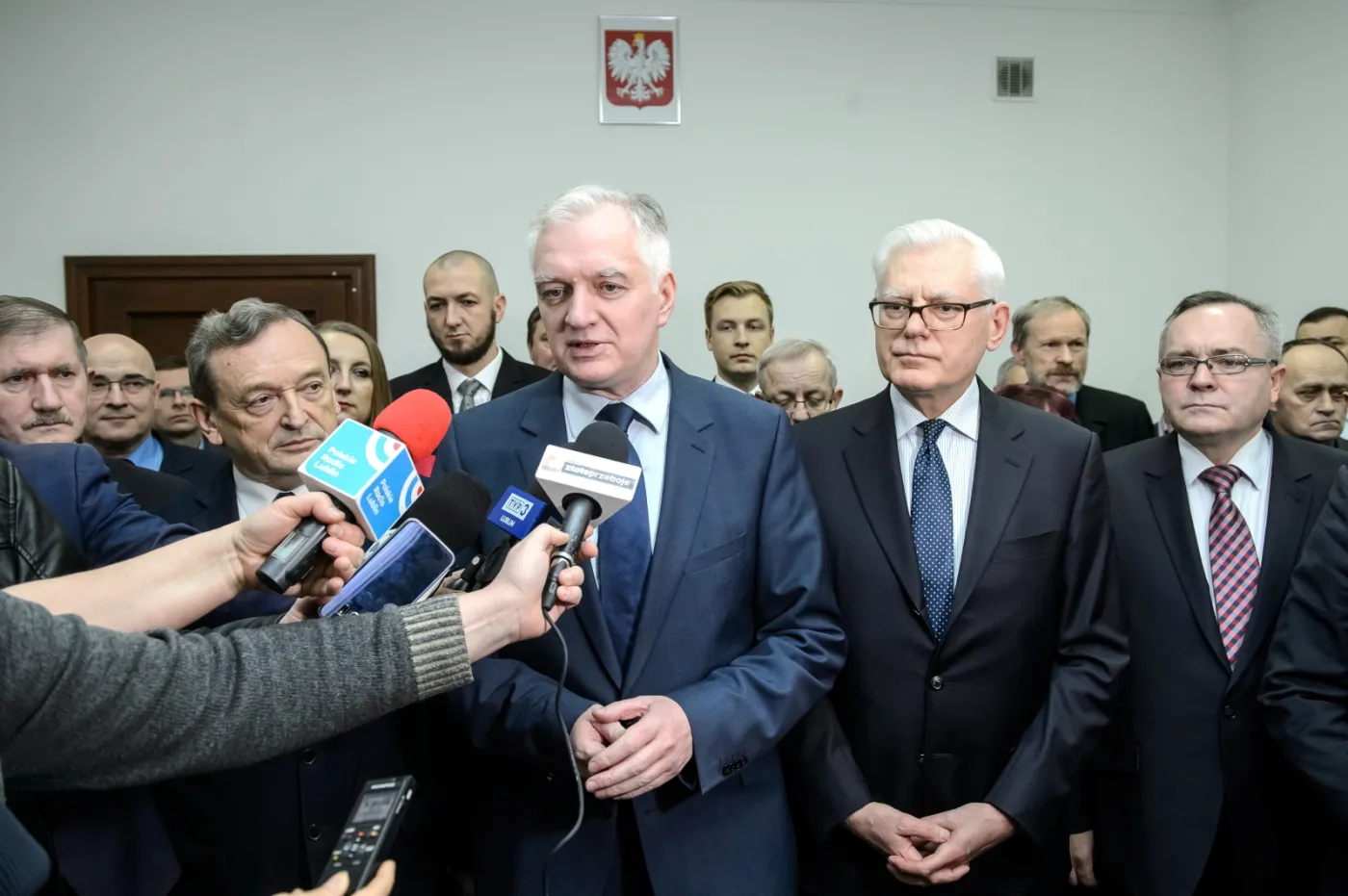 Prezes Porozumienia  Jarosław Gowin, senator Andrzej Stanisławek, poseł Józef Zając oraz przewodniczący rady regionu w województwie lubelskim Zbigniew Wojciechowski.