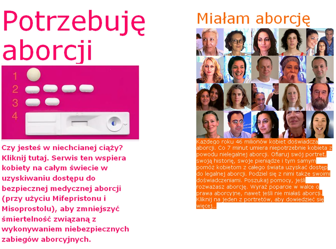 Holenderski portal oferuje aborcję przez Internet