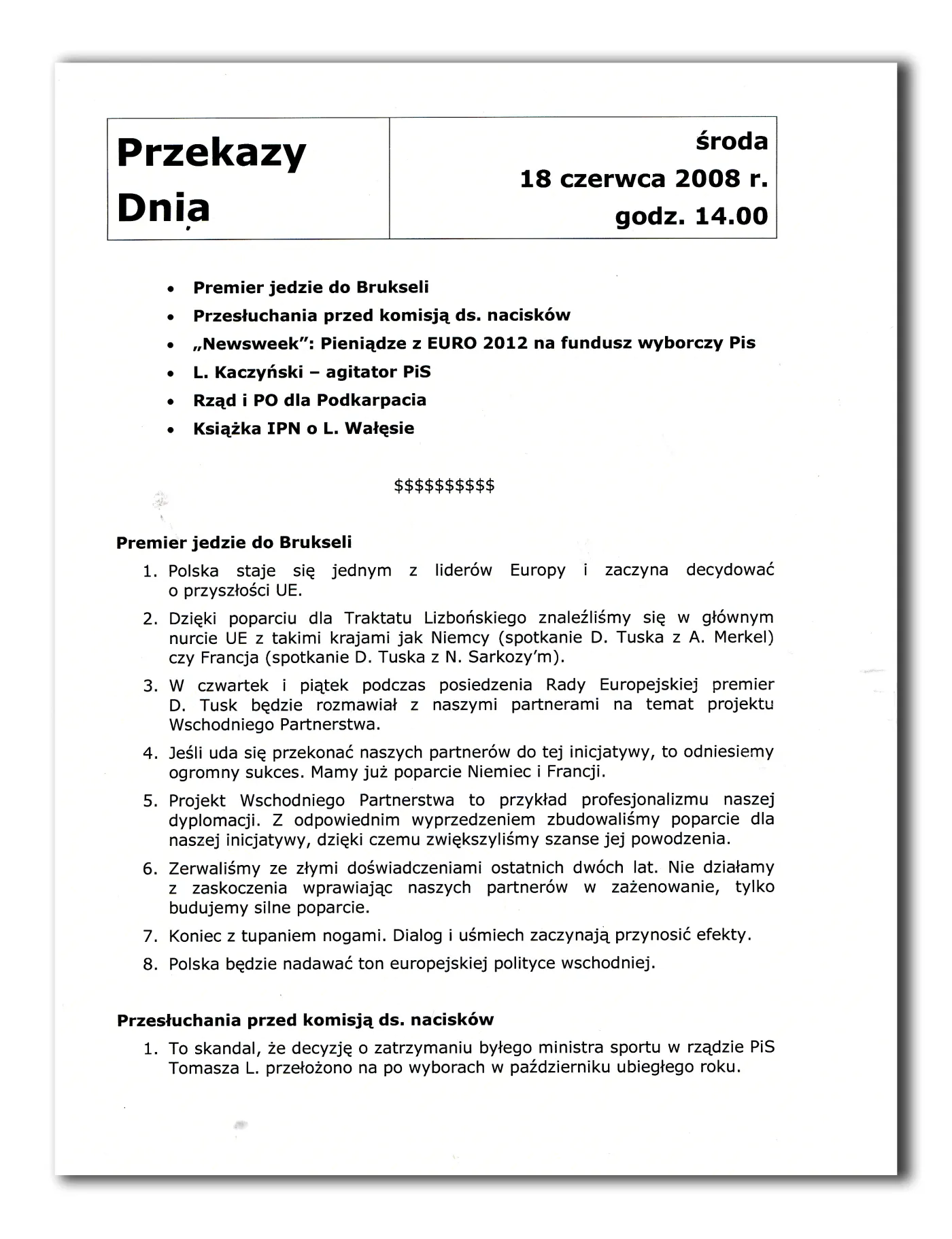 Codzienne instrukcje od rządu