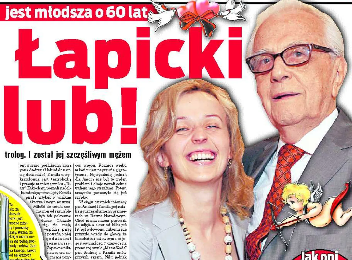 Łapicki usidlił kobietę o 60 lat młodszą