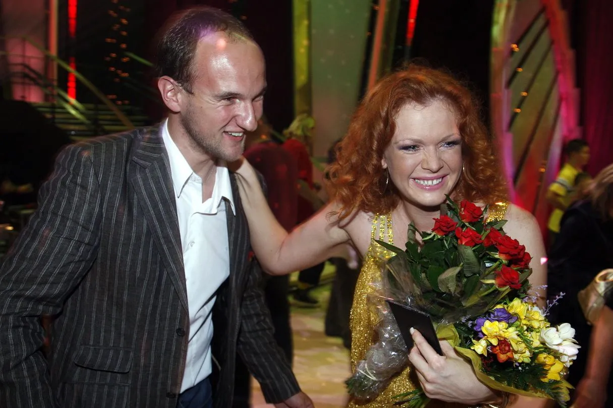 Daria Widawska z mężem