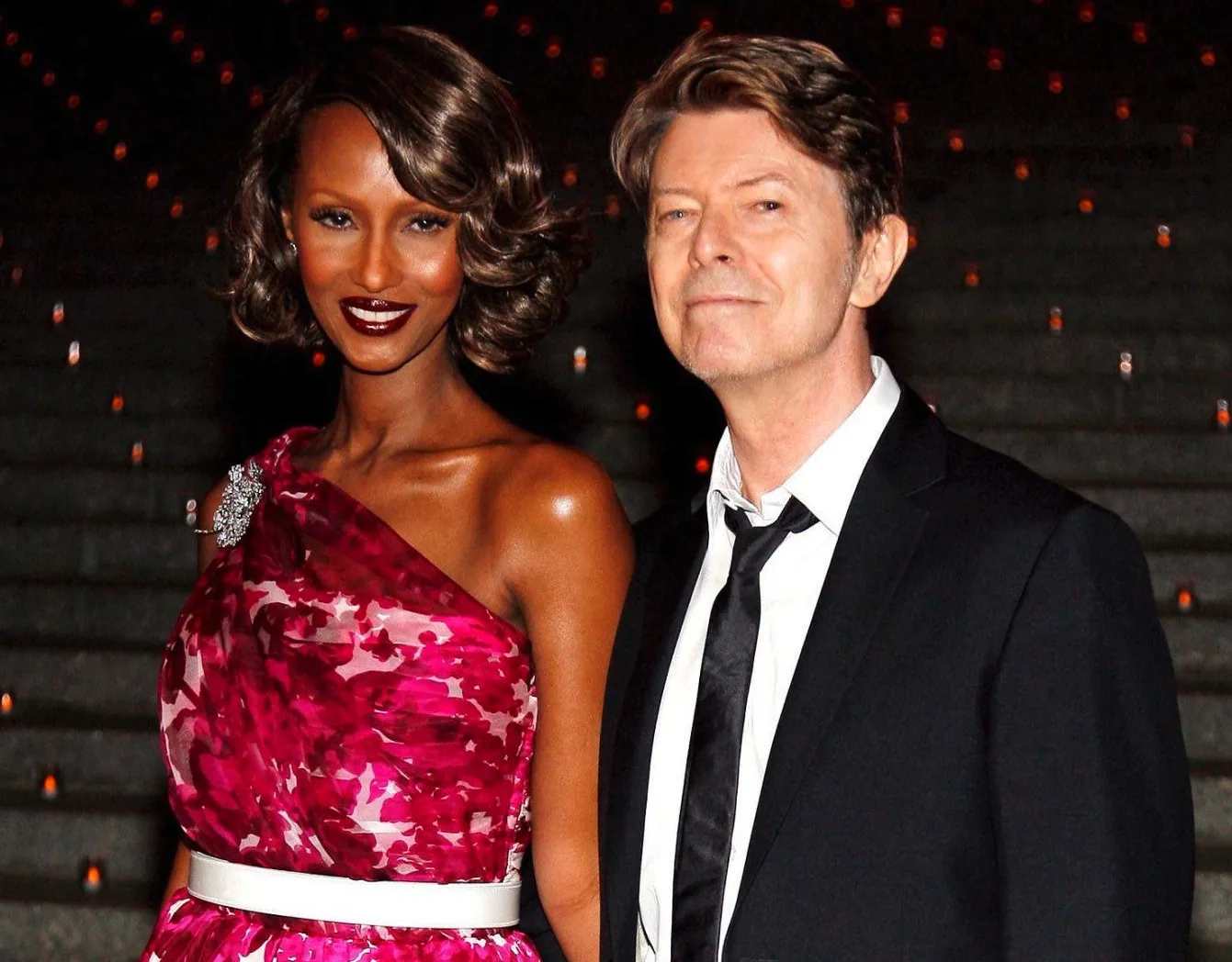 David Bowie z żoną Imany