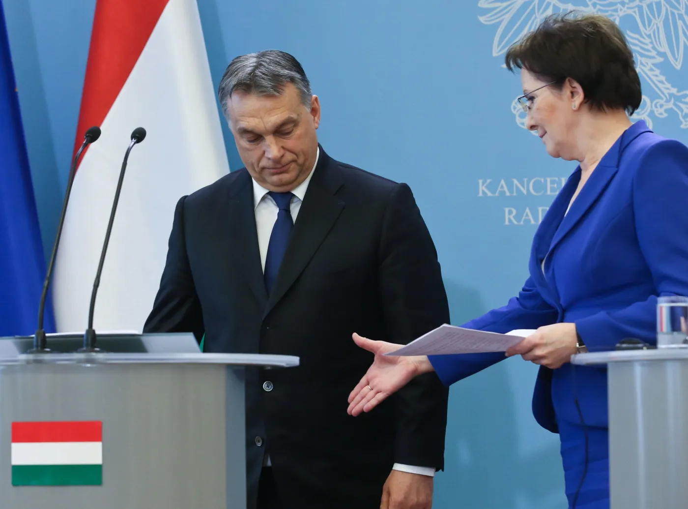 Viktor Orban i Ewa Kopacz