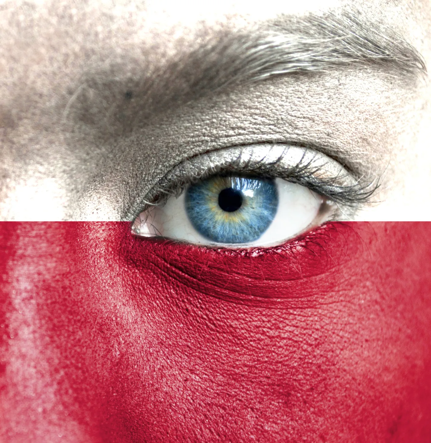 oko Polska flaga twarz
