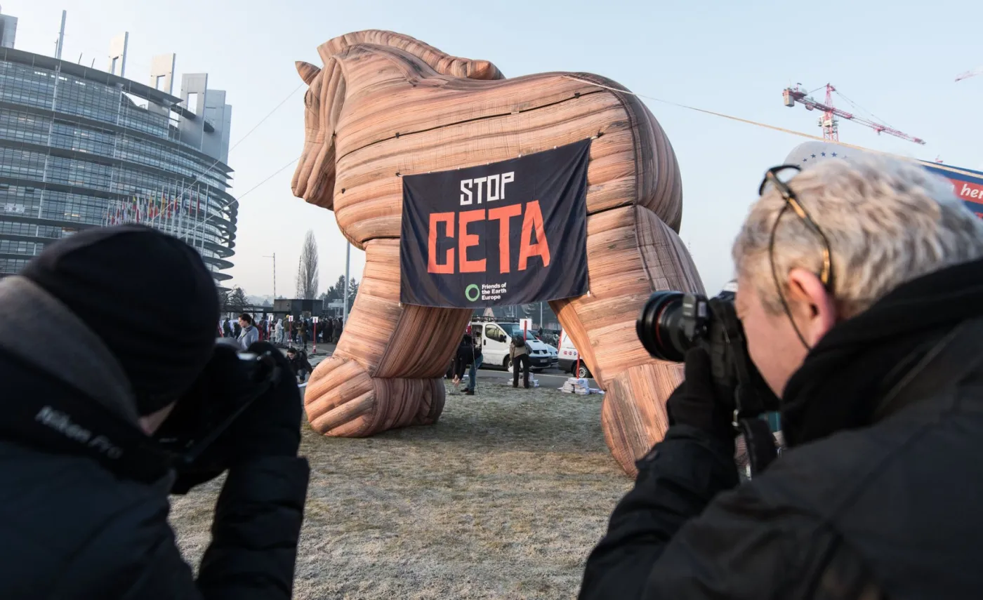 Protest przeciwko CETA