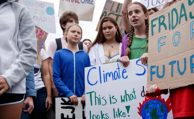 Greta Thunberg na czele manifestacji pod Białym Domem