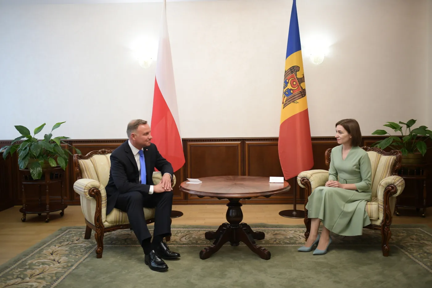 Andrzej Duda w Mołdawii. Spotkanie w cztery oczy z prezydent Sandu