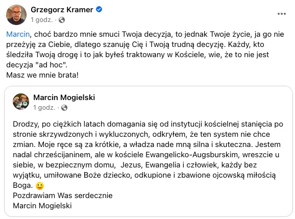 Post o. Grzegorza Kramera