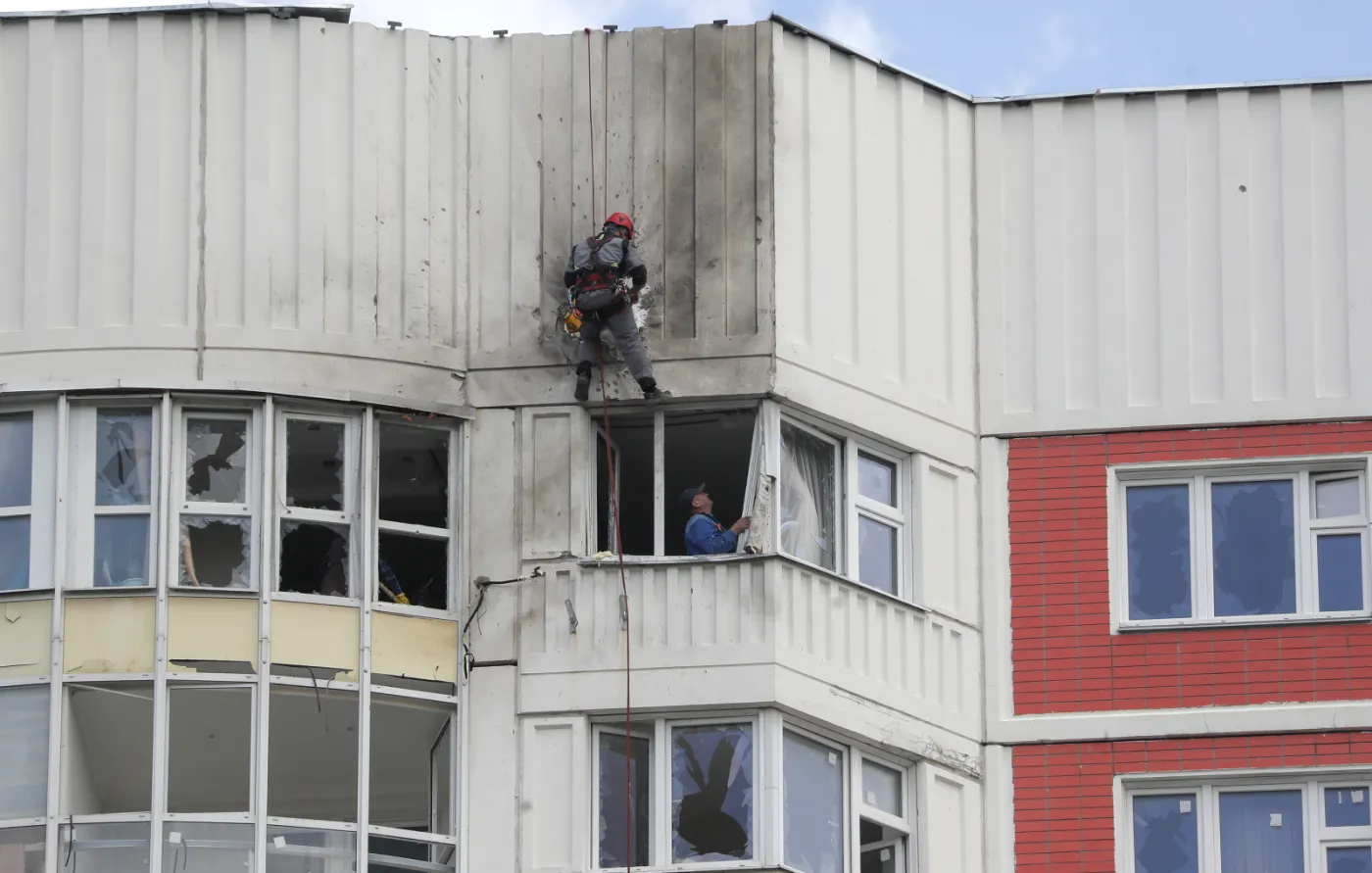 Moskwa po ataku dronów